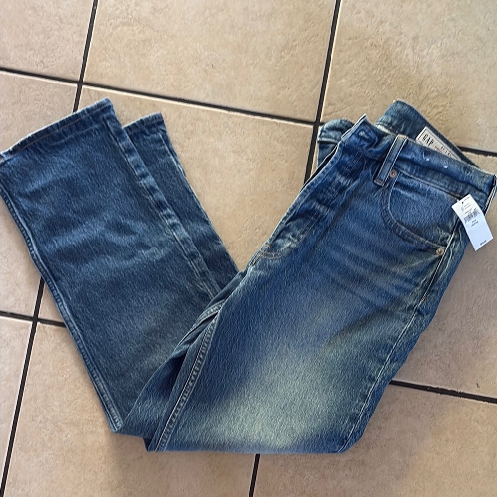GAP Blue Cheeky Straight High Rise Jeans